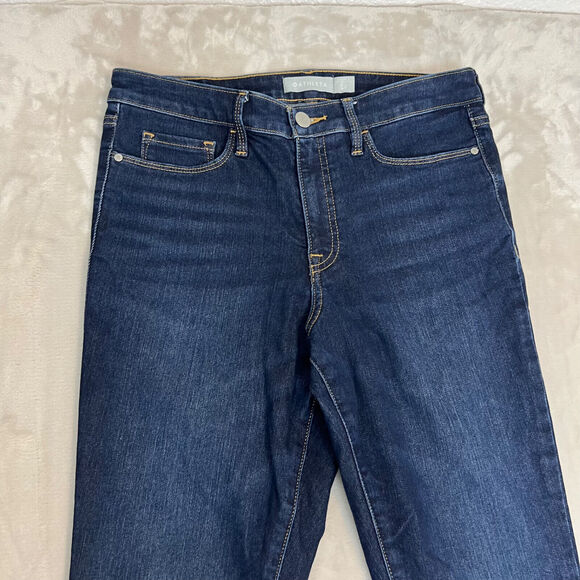 Athleta Jeans Womens 8 Tall Blue Denim Sculptek Ultra Skinny High Rise 511195-00 - Picture 2 of 14